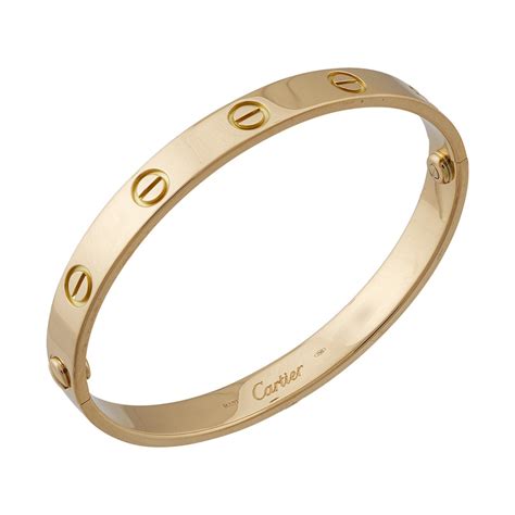 cartier 18k gold love bracelet|the real cartier love bracelet.